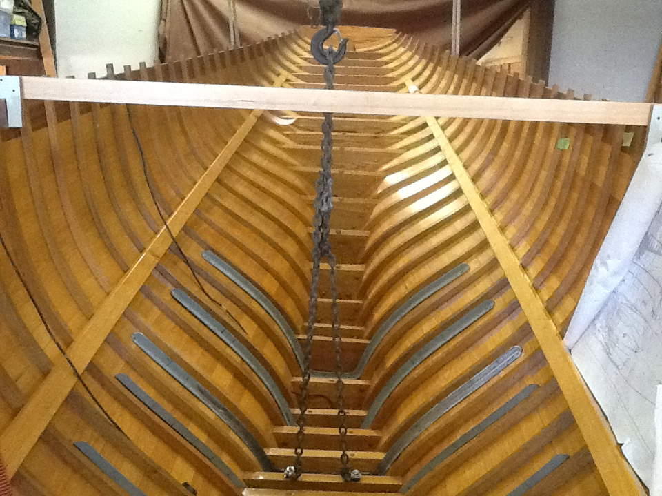 Hull returns to E.M.Crosby Boatworks.