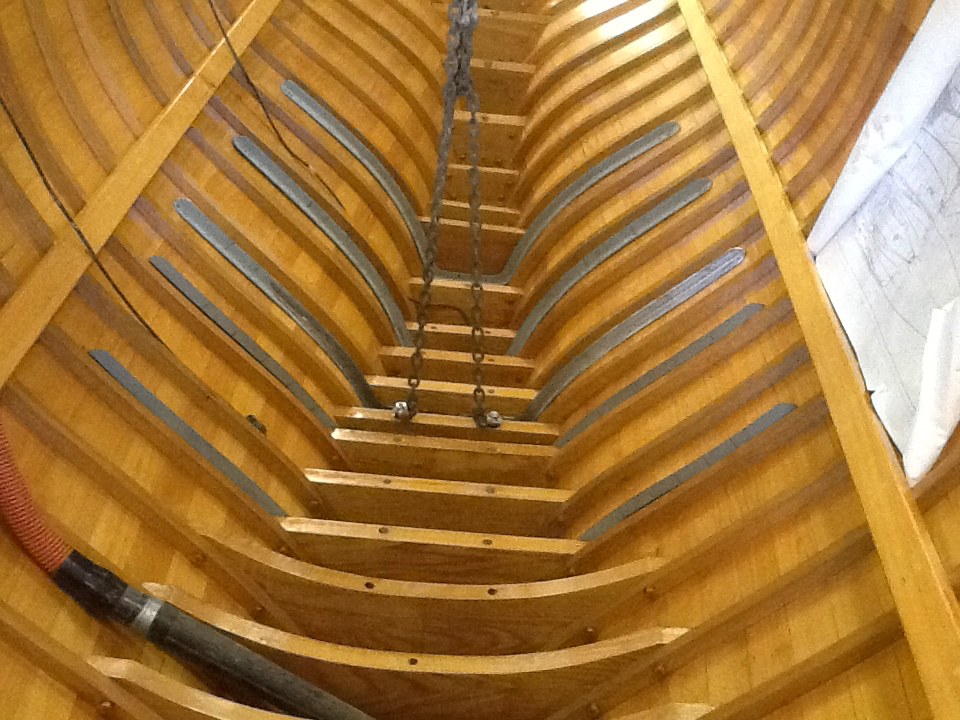 Hull returns to E.M.Crosby Boatworks.