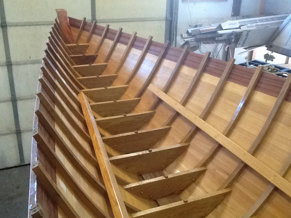 Hull returns to E.M.Crosby Boatworks.