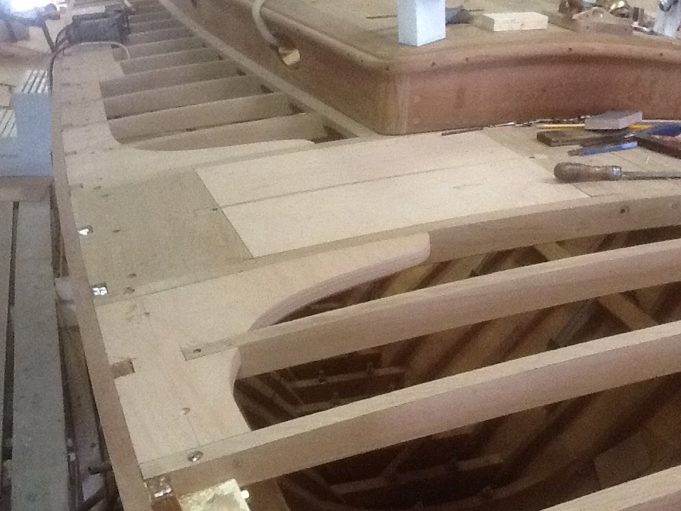 Blocking at mast partner, chain plates and ring frames