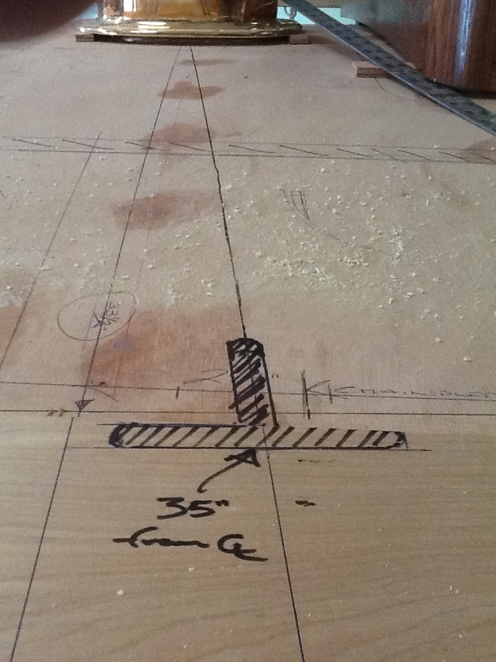 Mapping out hardware, locations on deck.