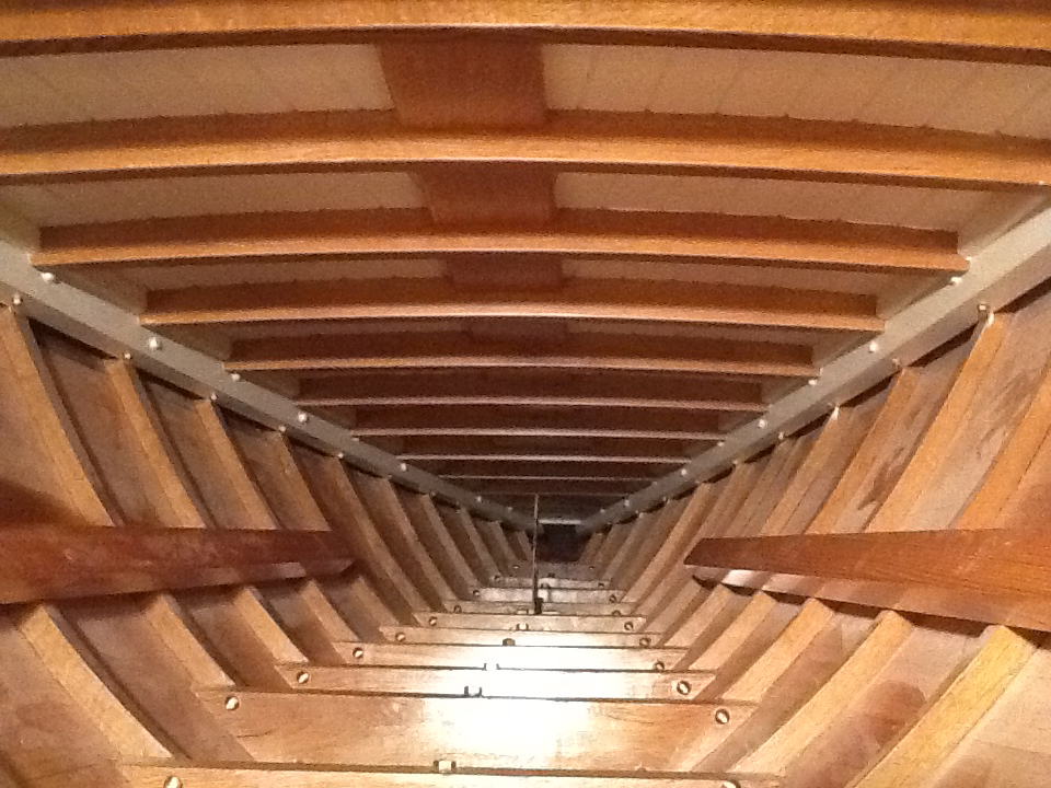 Looking mast step forward.